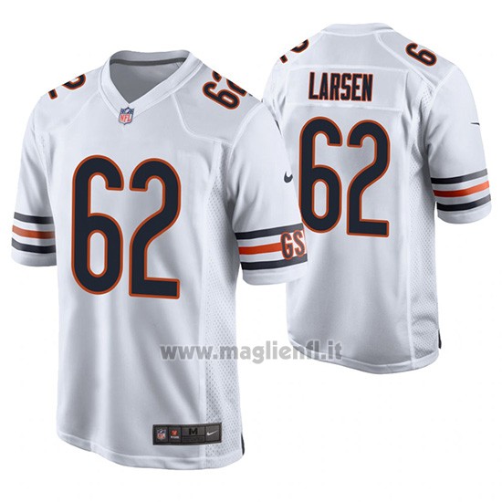 Maglia NFL Game Chicago Bears Ted Larsen Bianco